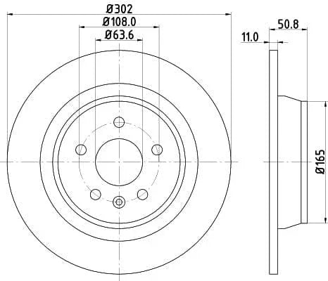 Mintex Brake Discs Rear Solid Set Of 2 MDC1810C 302mm - image 3