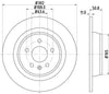 Mintex Brake Discs Rear Solid Set Of 2 MDC1810C 302mm thumbnail