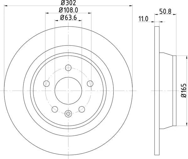 Mintex Brake Discs Rear Solid Set Of 2 MDC1810C 302mm - image 4