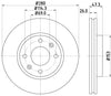 Mintex Brake Discs Front Vented Set Of 2 MDC1812 280mm thumbnail