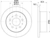 Mintex Brake Discs Rear Solid Set Of 2 MDC1816 280mm thumbnail