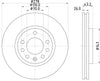 Mintex Brake Discs Front Vented Set Of 2 MDC1821 278mm thumbnail