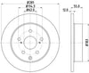 Mintex Brake Discs Rear Solid Set Of 2 MDC1826 281mm thumbnail