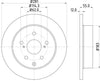 Mintex Brake Discs Rear Solid Set Of 2 MDC1826 281mm thumbnail