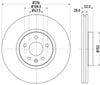 Mintex Brake Discs Front Vented Set Of 2 MDC1828 316mm thumbnail