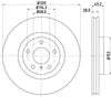 Mintex Brake Discs Front Vented Set Of 2 MDC1829 320mm thumbnail