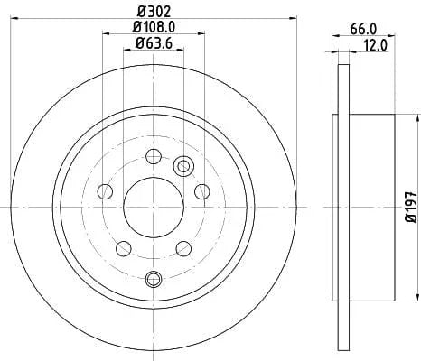 Mintex Brake Discs Rear Solid Set Of 2 MDC1830 302mm - image 3