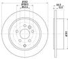 Mintex Brake Discs Rear Solid Set Of 2 MDC1830 302mm thumbnail