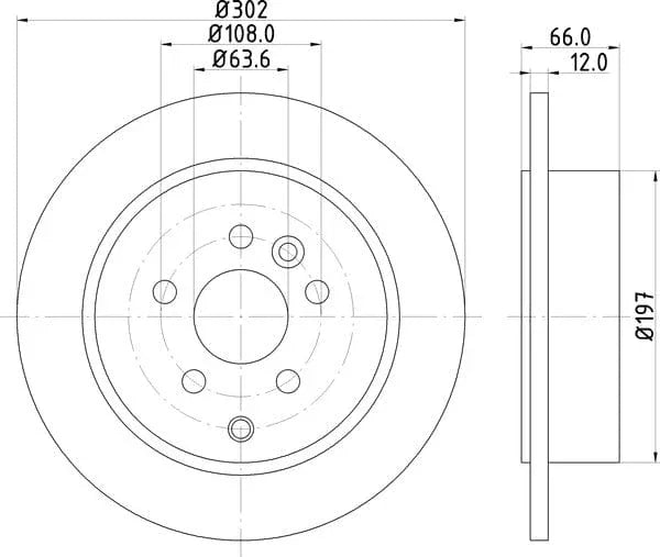 Mintex Brake Discs Rear Solid Set Of 2 MDC1830 302mm - image 4
