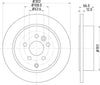 Mintex Brake Discs Rear Solid Set Of 2 MDC1830 302mm thumbnail