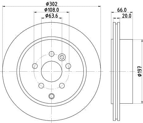 Mintex Brake Discs Rear Vented Set Of 2 MDC1831 302mm - image 3
