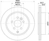 Mintex Brake Discs Rear Vented Set Of 2 MDC1831 302mm thumbnail