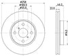 Mintex Brake Discs Front Vented Set Of 2 MDC1832C 258mm thumbnail
