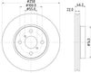 Mintex Brake Discs Front Vented Set Of 2 MDC1832C 258mm thumbnail