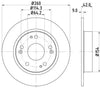 Mintex Brake Discs Rear Solid Set Of 2 MDC1833C 260mm thumbnail