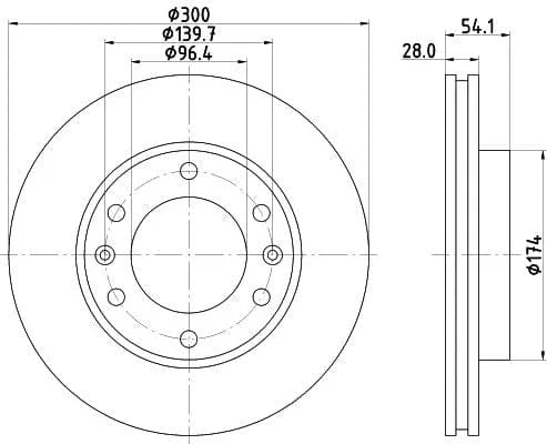 Mintex Brake Discs Front Vented Set Of 2 MDC1835 300mm - image 3