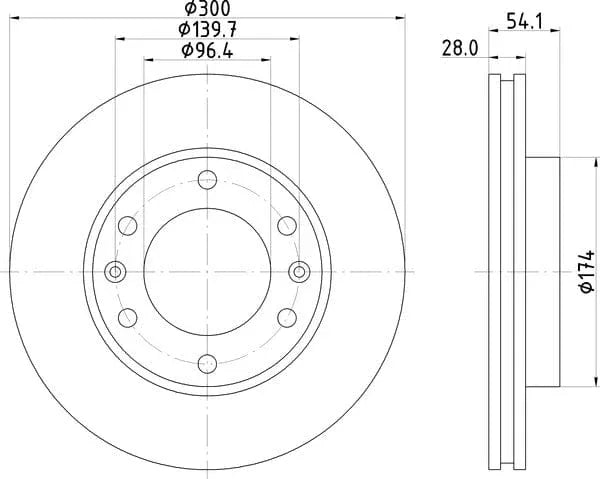 Mintex Brake Discs Front Vented Set Of 2 MDC1835 300mm - image 4