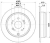 Mintex Brake Discs Rear Solid Set Of 2 MDC1842 305mm thumbnail
