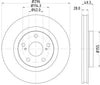 Mintex Brake Discs Front Vented Set Of 2 MDC1850 296mm thumbnail