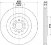 Mintex Brake Discs Front Vented Set Of 2 MDC1851 323mm thumbnail