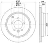 Mintex Brake Discs Rear Vented Set Of 2 MDC1852C 325mm thumbnail