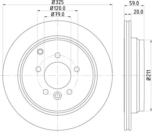 Mintex Brake Discs Rear Vented Set Of 2 MDC1852C 325mm - image 4