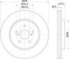 Mintex Brake Discs Front Vented Set Of 2 MDC1856 319mm thumbnail