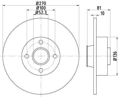 Mintex Brake Discs Rear Solid Set Of 2 MDC1859 270mm - image 3