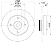 Mintex Brake Discs Rear Solid Set Of 2 MDC1860 249mm thumbnail