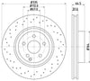 Mintex Brake Discs Front Perforated Vented Set Of 2 MDC1862 335mm thumbnail