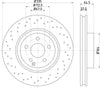 Mintex Brake Discs Front Perforated Vented Set Of 2 MDC1862 335mm thumbnail