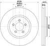 Mintex Brake Discs Front Vented Set Of 2 MDC1879C 326mm thumbnail