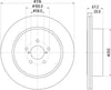 Mintex Brake Discs Rear Vented Set Of 2 MDC1880 316mm thumbnail