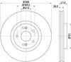 Mintex Brake Discs Front Vented Set Of 2 MDC1887 308mm thumbnail
