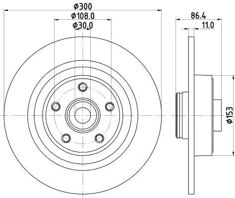 Mintex Brake Discs Rear Solid Set Of 2 MDC1889 300mm - image 3