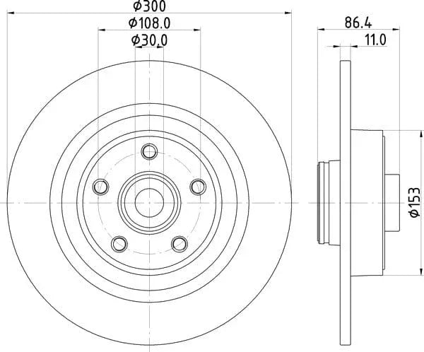 Mintex Brake Discs Rear Solid Set Of 2 MDC1889 300mm - image 4