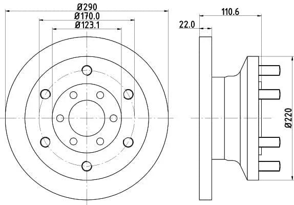 Mintex Brake Discs Front Solid Set Of 2 MDC1896 290mm - image 3