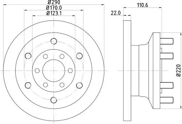 Mintex Brake Discs Front Solid Set Of 2 MDC1896 290mm - image 4