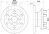 Mintex Brake Discs Front Solid Set Of 2 MDC1896 290mm thumbnail