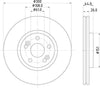 Mintex Brake Discs Front Vented Set Of 2 MDC1898 300mm thumbnail