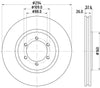 Mintex Brake Discs Front Vented Set Of 2 MDC1899 294mm thumbnail