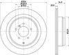 Mintex Brake Discs Rear Vented Set Of 2 MDC1901 354mm thumbnail