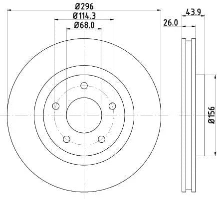 Mintex Brake Discs Front Vented Set Of 2 MDC1905C 296mm - image 3