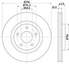 Mintex Brake Discs Front Vented Set Of 2 MDC1905C 296mm thumbnail