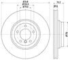 Mintex Brake Discs Front Vented Set Of 2 MDC1909 348mm thumbnail