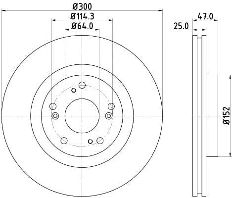 Mintex Brake Discs Front Vented Set Of 2 MDC1936 300mm - image 3