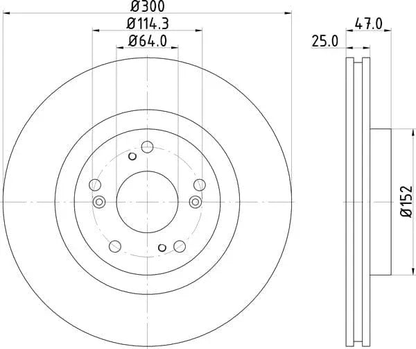 Mintex Brake Discs Front Vented Set Of 2 MDC1936 300mm - image 4