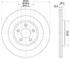 Mintex Brake Discs Rear Vented Set Of 2 MDC1937C 326mm thumbnail