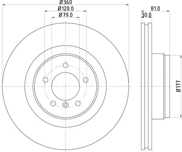 Mintex Brake Discs Front Vented Set Of 2 MDC1941 360mm - image 4