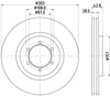 Mintex Brake Discs Front Vented Set Of 2 MDC1959 303mm thumbnail